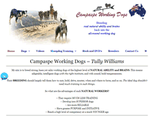 Tablet Screenshot of campaspeworkingdogs.com